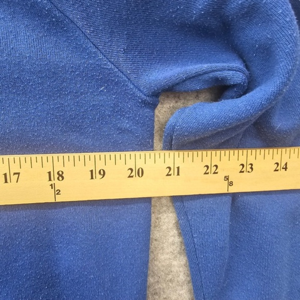 Vintage 80s Raglan Sweatshirt Medium Blue I Touch The Future I Teach JERZEES USA - Picture 5 of 16